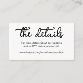 Tarjeta de cierre de sitio web de boda