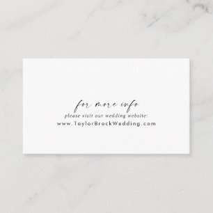 Tarjeta de cierre de sitio web de Boda de guiones 