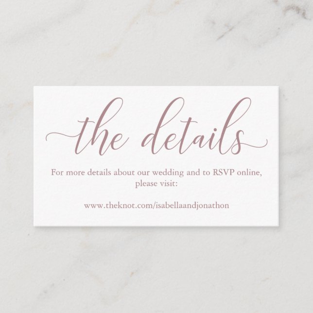 Tarjeta de cierre de sitio web de Rosa Boda (Anverso)