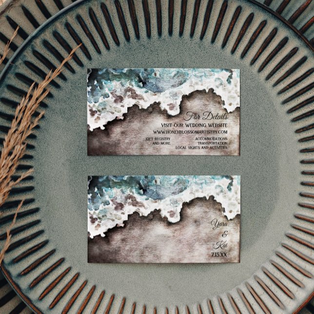 Tarjeta de cierre de sitio web Rustic Ocean Boda (Subido por el creador)