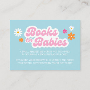 Tarjeta de cierre de solicitud de libro de Baby Sh