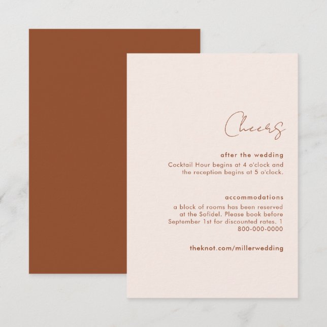 Tarjeta de cierre de Terracota minimalista (Anverso / Reverso)