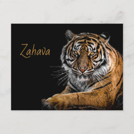 Tarjeta de cierre de tigres dorados