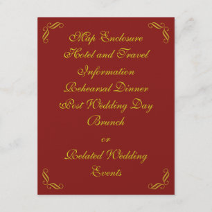 Tarjeta de cierre de venta de hadas doradas (rojo)