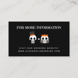 Tarjeta de cierre del sitio web del Boda de calave