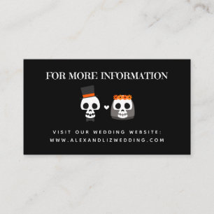 Tarjeta de cierre del sitio web del Boda de calave