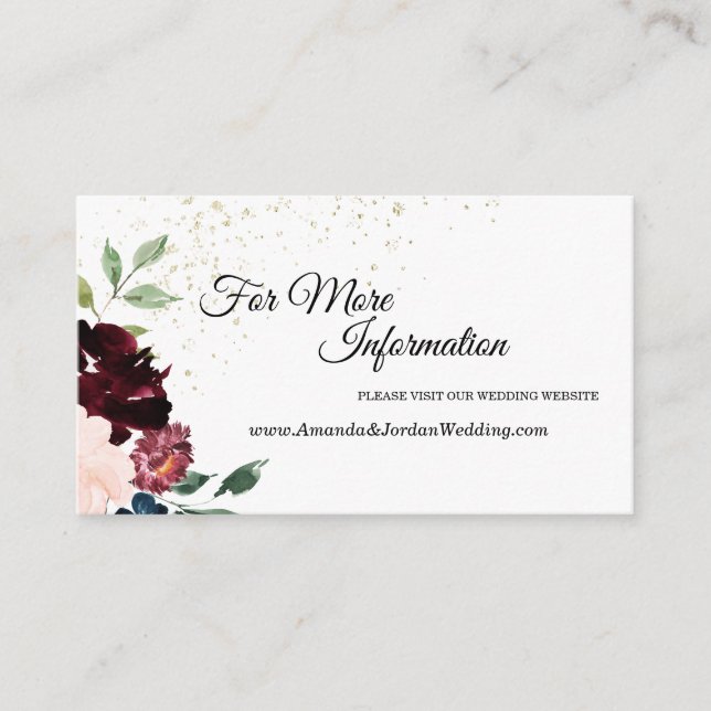 Tarjeta de cierre del sitio web del Boda de celebr (Anverso)