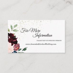 Tarjeta de cierre del sitio web del Boda de celebr