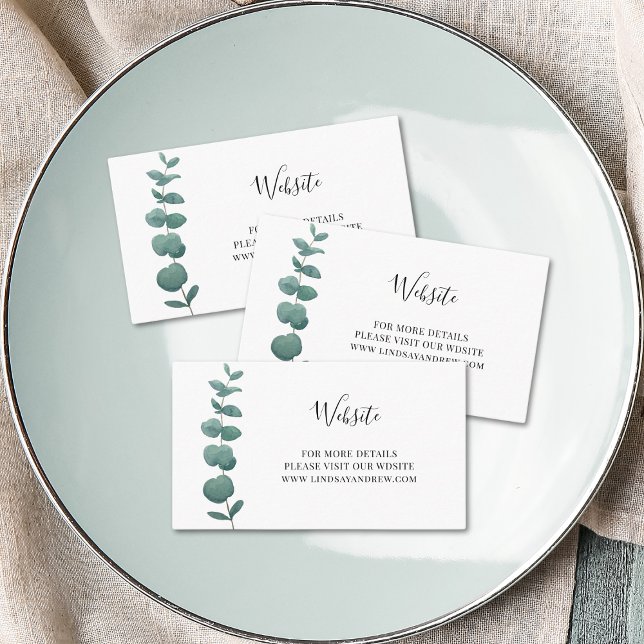 Tarjeta de cierre del sitio web del Boda Eucalyptu (Subido por el creador)