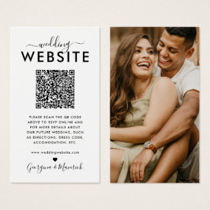Tarjeta de cierre del sitio web del Boda fotográfi