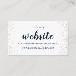 Tarjeta de cierre del sitio web del Boda Navy Blue