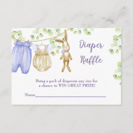 Tarjeta de cierre Diaper Raffle para bebé