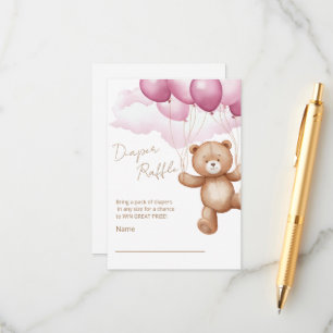 Tarjeta de cierre Diaper Raffle para una ducha de