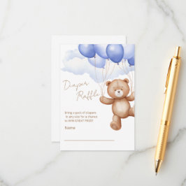 Tarjeta de cierre Diaper Raffle para una ducha de 