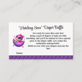 Tarjeta de cierre Dino Diaper Raffle "Hatching Pro