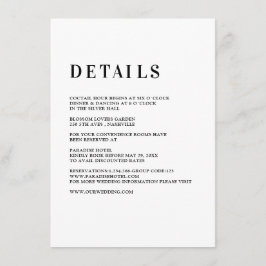 Tarjeta de cierre Hochzeit, moderna, sencilla y fr