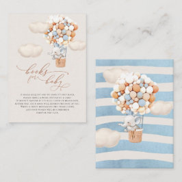 Tarjeta de cierre para elefantes de globos-bebé