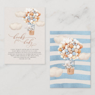 Tarjeta de cierre para elefantes de globos-bebé