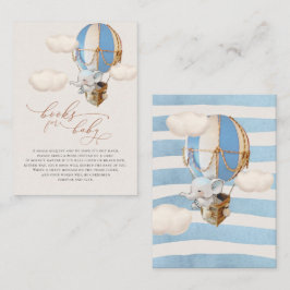 Tarjeta de cierre para elefantes de globos-bebé