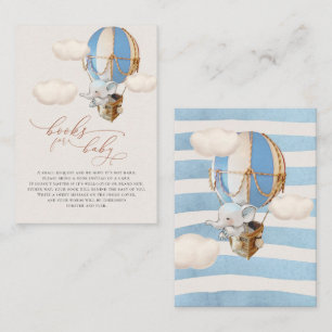 Tarjeta de cierre para elefantes de globos-bebé