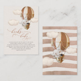 Tarjeta de cierre para elefantes de globos-bebé