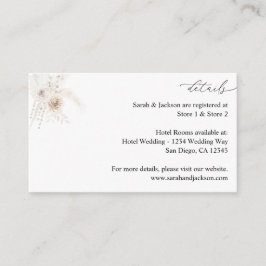 Tarjeta de cierre Pearls & White Floral Details 2