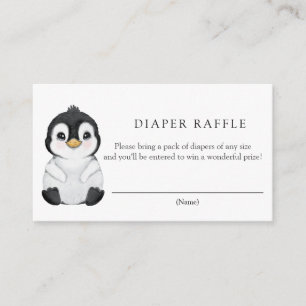 Tarjeta de cierre Penguin Diaper Raffle