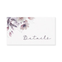 Tarjeta de cierre Purple Boda