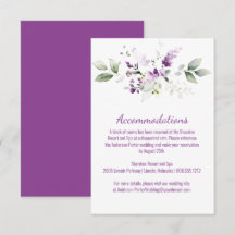 Tarjeta de cierre Purple Lavender Planta y Purple