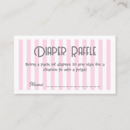 Tarjeta de cierre Raffle de Baby Shower Rosada