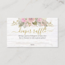 Tarjeta de cierre Raffle de calabaza rosa