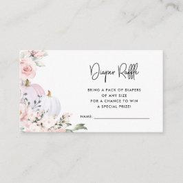 Tarjeta de cierre Raffle de calabaza rosa