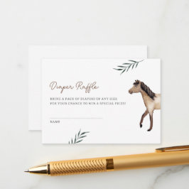 Tarjeta de cierre Raffle Diaper para Caballo
