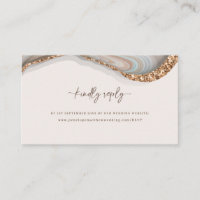 Tarjeta de cierre RSVP del sitio web Stone Agate