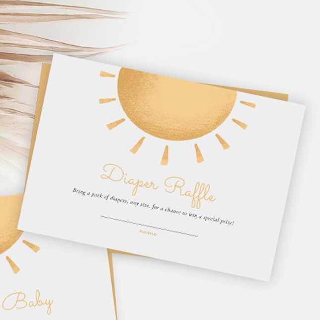 Tarjeta de cierre Sunshine Baby Shower Diaper Raff (Subido por el creador)
