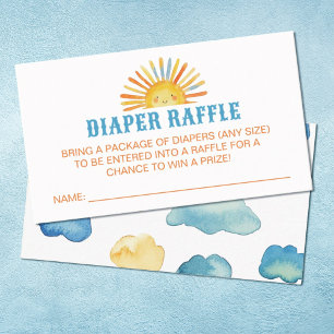 Tarjeta de cierre Sunshine Baby Shower Diaper Raff