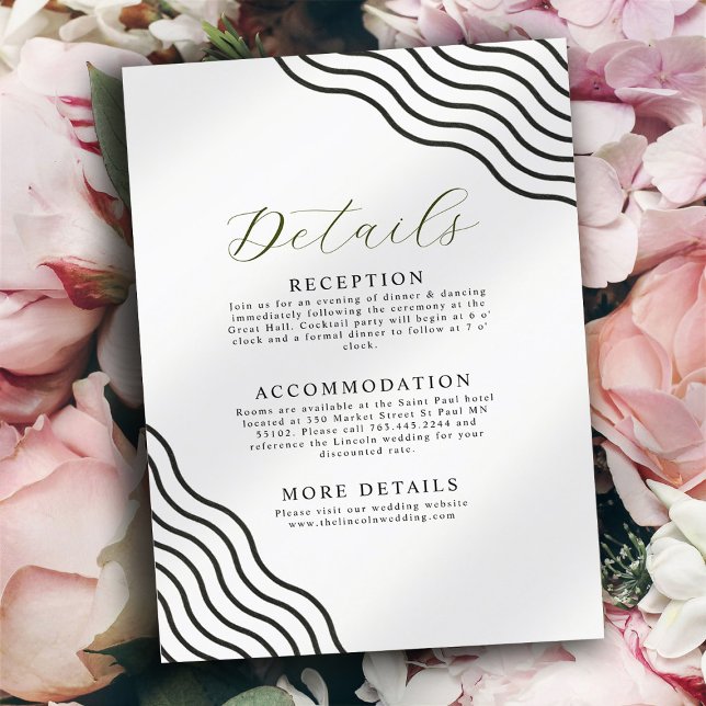 Tarjeta de cierre Wavy Resumen Boda Detalles (Subido por el creador)