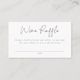 Tarjeta de cierre Wine Raffle