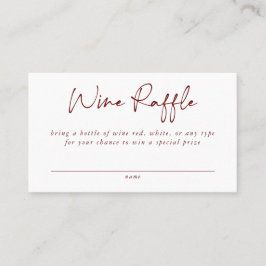 Tarjeta de cierre Wine Raffle