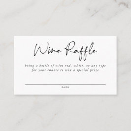 Tarjeta de cierre Wine Raffle