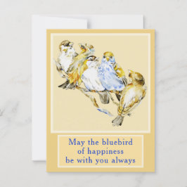 Tarjeta de cinco pájaros en cualquier momento