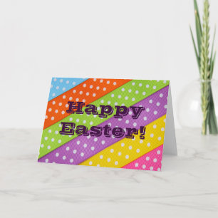 Tarjeta de cinta colorida feliz de Pascua