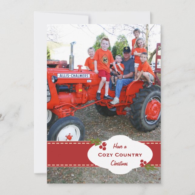 Tarjeta de cinta de Holiday Holly Jolly (Anverso)