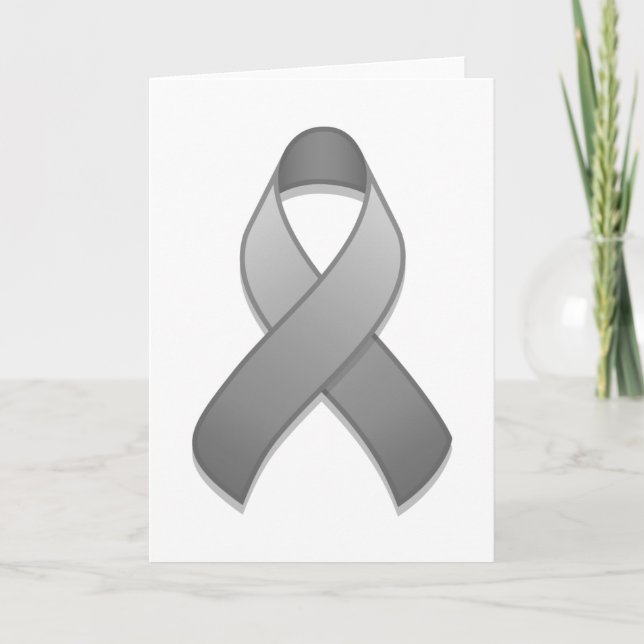 Tarjeta de cinta para la toma de conciencia gris (Anverso)