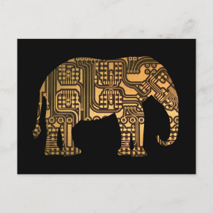 Tarjeta de circuito del elefante de cobre