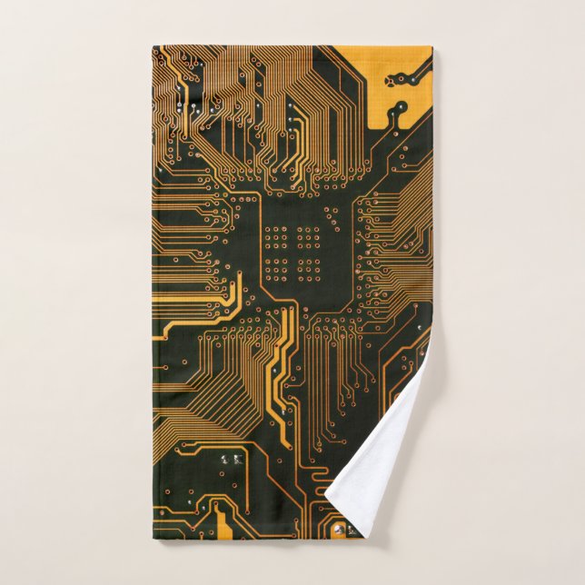 Tarjeta de circuito electrónico del Naranja del PC (Toalla de mano)