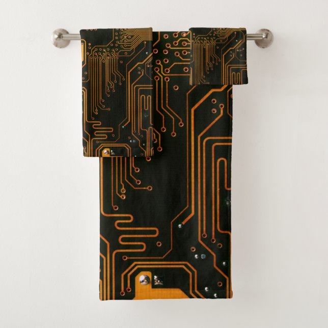 Tarjeta de circuito electrónico del Naranja del PC (In situ)