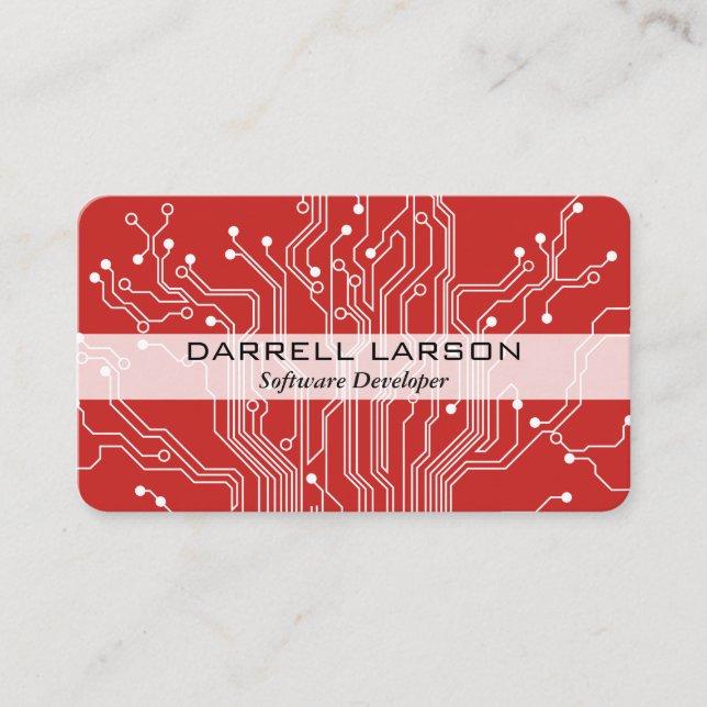 Tarjeta de circuito rojo negra (Anverso)