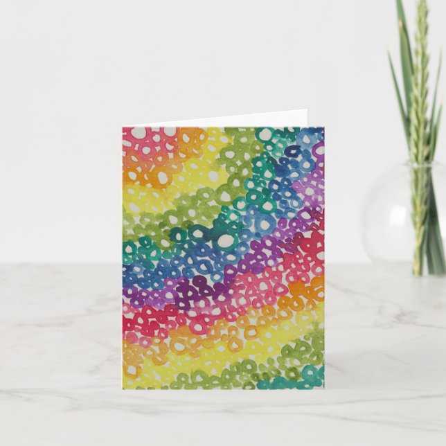 Tarjeta de circulos arco iris (Anverso)