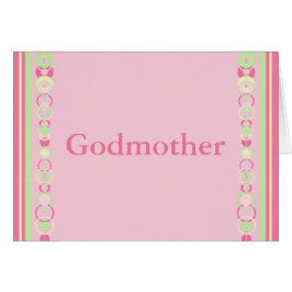 Tarjeta de Círculos Modernos Pink de la Madrina